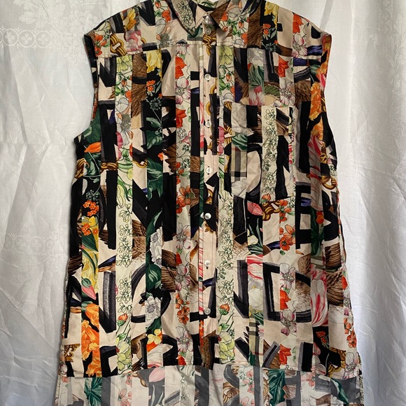 burberry multicolor sacha floral print button up perfect for summer - Picture 2 of 8